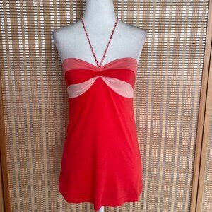 Unionbay Y2K Halter Top Size M Colorblock Cotton Summer